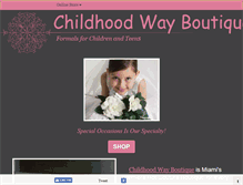 Tablet Screenshot of childhoodwayboutique.com